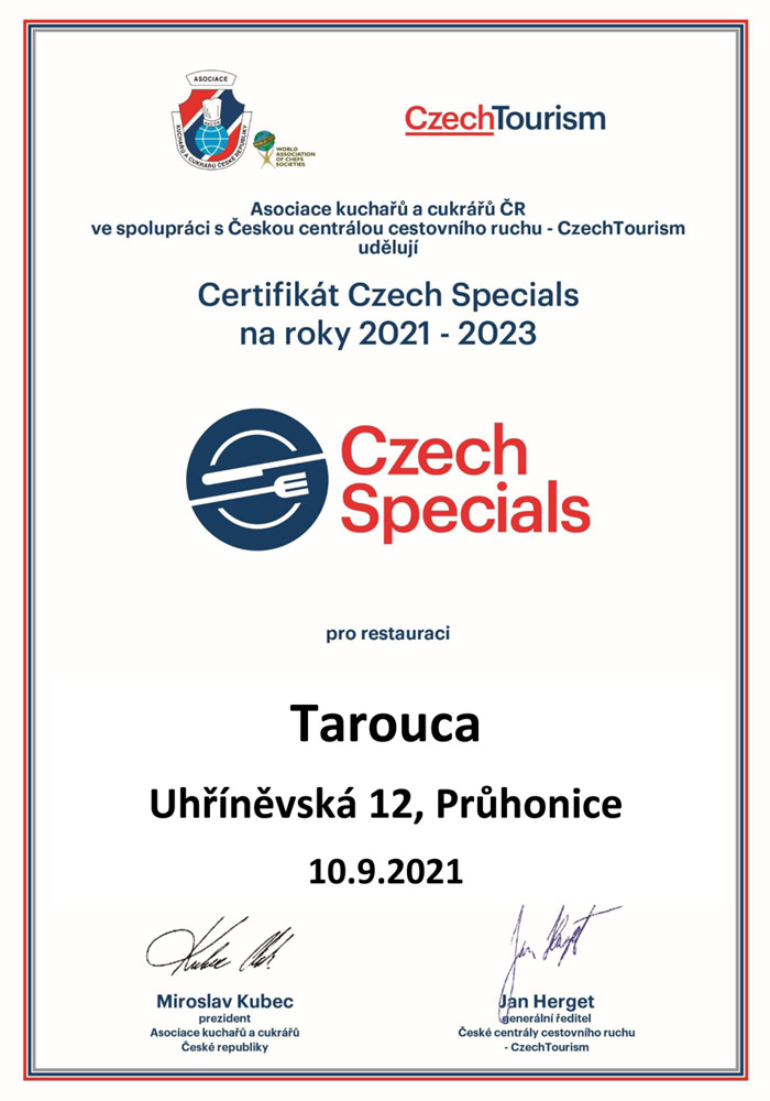 CzechSpecials certifikÃ¡t
